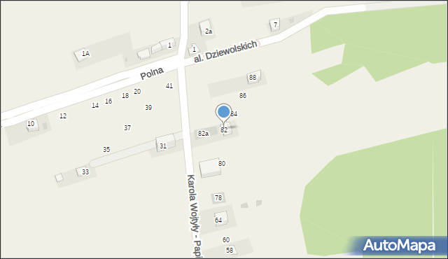 Krościenko nad Dunajcem, Karola Wojtyły - Papieża, 82, mapa Krościenko nad Dunajcem