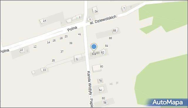 Krościenko nad Dunajcem, Karola Wojtyły - Papieża, 82a, mapa Krościenko nad Dunajcem