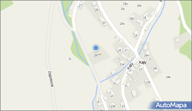 Krościenko nad Dunajcem, Kąty, 10c, mapa Krościenko nad Dunajcem