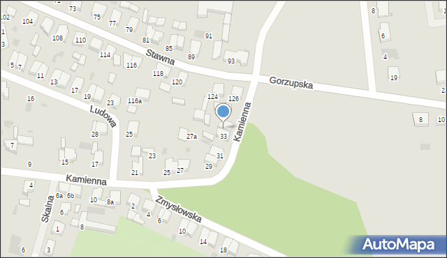 Krotoszyn, Kamienna, 35, mapa Krotoszyna