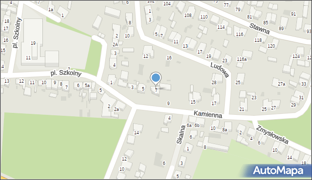 Krotoszyn, Kamienna, 7, mapa Krotoszyna