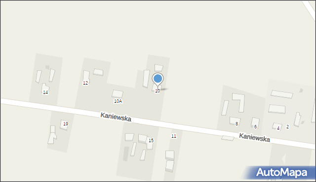 Kruszyn, Kaniewska, 10, mapa Kruszyn