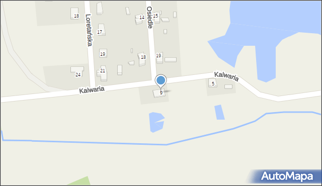 Krzeszów, Kalwaria, 9, mapa Krzeszów