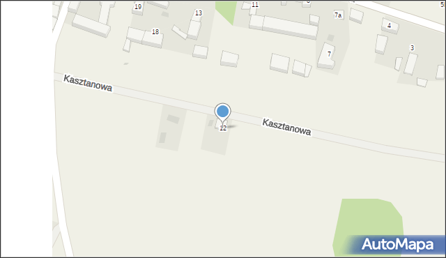 Książnica, Kasztanowa, 12, mapa Książnica