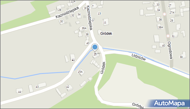 Kunów, Kaznodziejska, 15, mapa Kunów