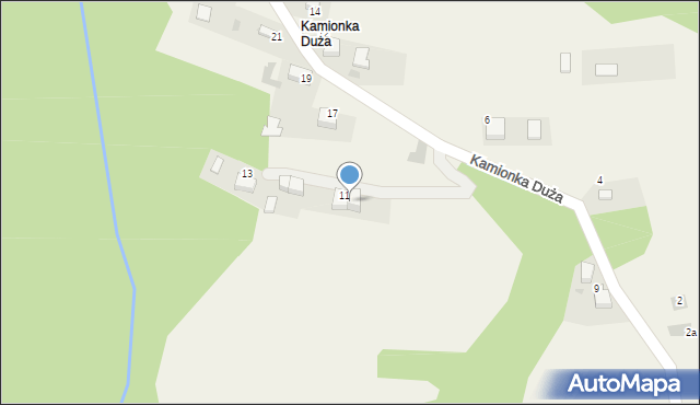 Kwaczała, Kamionka Duża, 11a, mapa Kwaczała