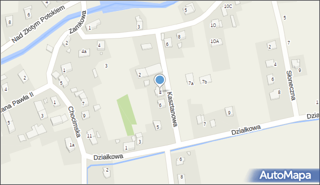 Łąka Prudnicka, Kasztanowa, 4, mapa Łąka Prudnicka