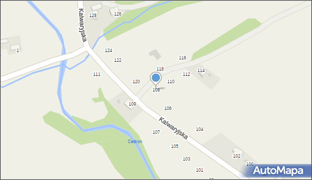 Lanckorona, Kalwaryjska, 108, mapa Lanckorona