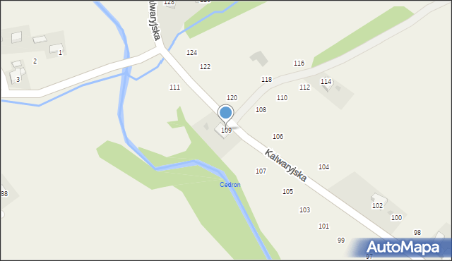 Lanckorona, Kalwaryjska, 109, mapa Lanckorona