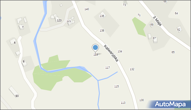 Lanckorona, Kalwaryjska, 119, mapa Lanckorona