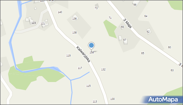 Lanckorona, Kalwaryjska, 134, mapa Lanckorona