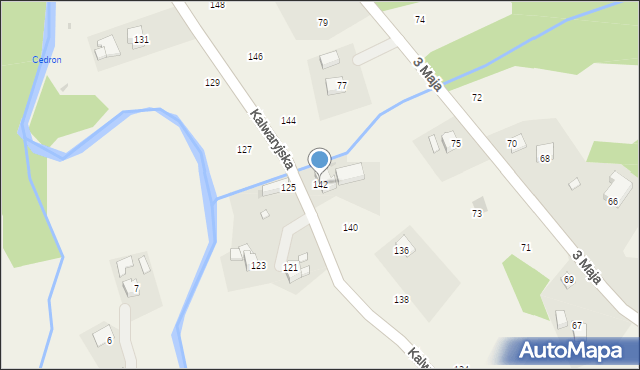 Lanckorona, Kalwaryjska, 142, mapa Lanckorona