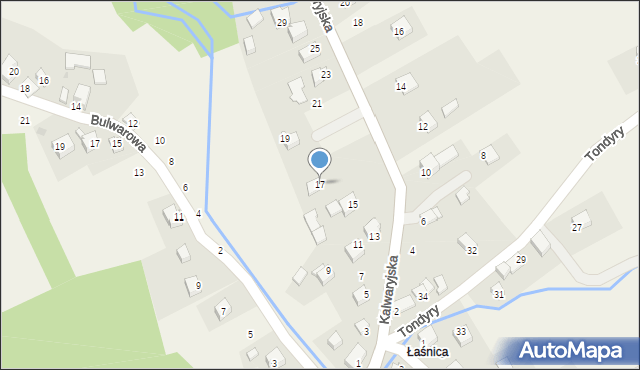 Lanckorona, Kalwaryjska, 17, mapa Lanckorona