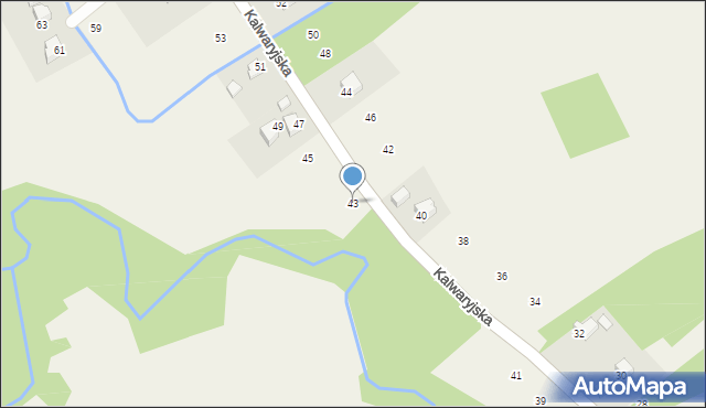 Lanckorona, Kalwaryjska, 43, mapa Lanckorona