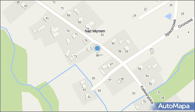 Lanckorona, Kalwaryjska, 69, mapa Lanckorona