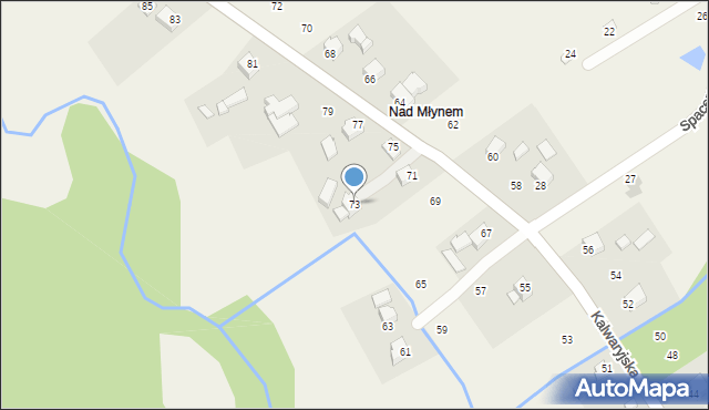 Lanckorona, Kalwaryjska, 73, mapa Lanckorona