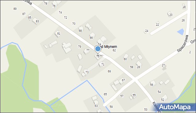 Lanckorona, Kalwaryjska, 75, mapa Lanckorona