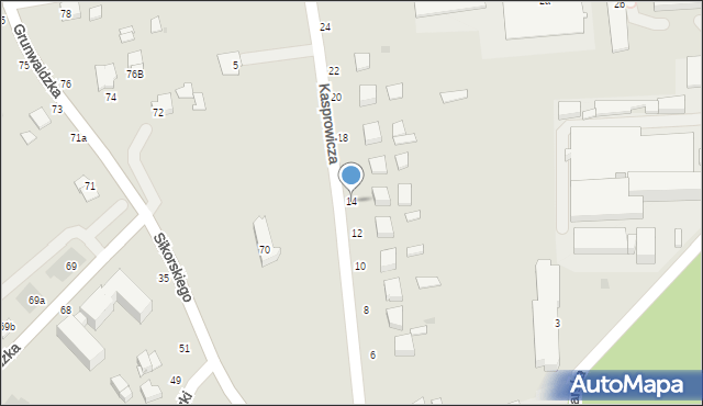 Łańcut, Kasprowicza Jana, 14, mapa Łańcut