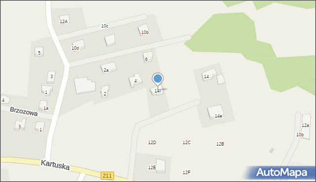 Łapalice, Kartuska, 14I, mapa Łapalice