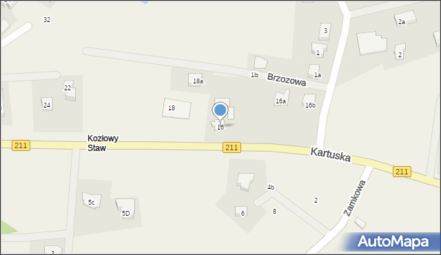 Łapalice, Kartuska, 16, mapa Łapalice