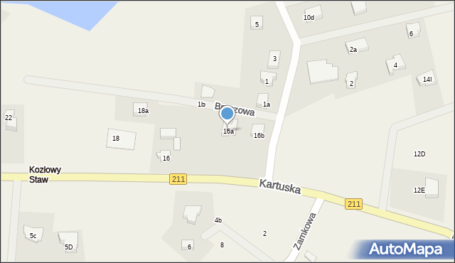 Łapalice, Kartuska, 16a, mapa Łapalice