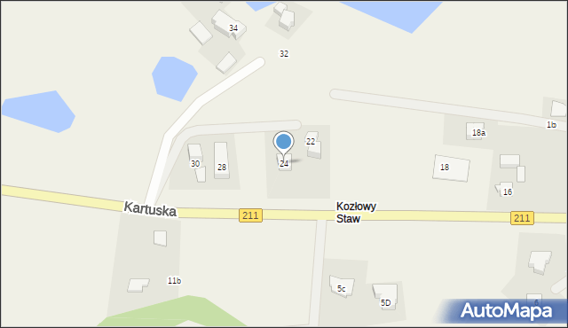 Łapalice, Kartuska, 24, mapa Łapalice