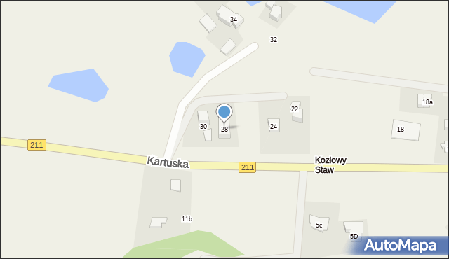 Łapalice, Kartuska, 28, mapa Łapalice