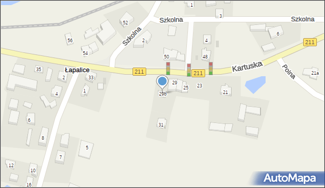 Łapalice, Kartuska, 29b, mapa Łapalice