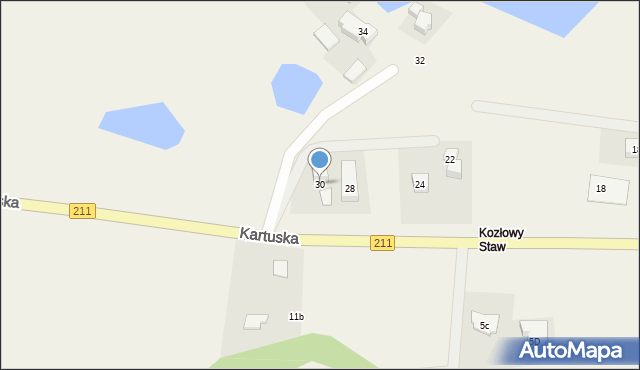 Łapalice, Kartuska, 30, mapa Łapalice
