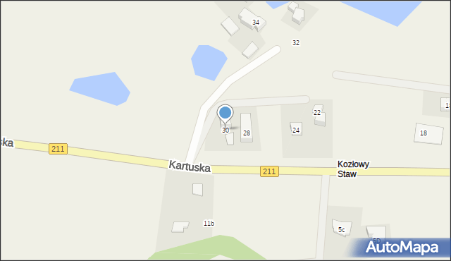 Łapalice, Kartuska, 30, mapa Łapalice