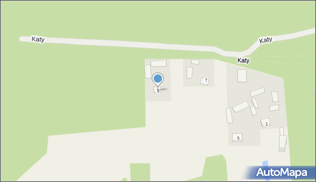 Łążek Ordynacki, Katy, 9, mapa Łążek Ordynacki