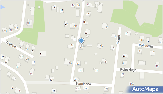 Łazy, Kamienna, 37, mapa Łazy