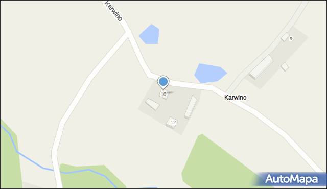 Łebno, Karwino, 10, mapa Łebno