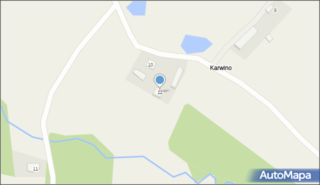 Łebno, Karwino, 12, mapa Łebno