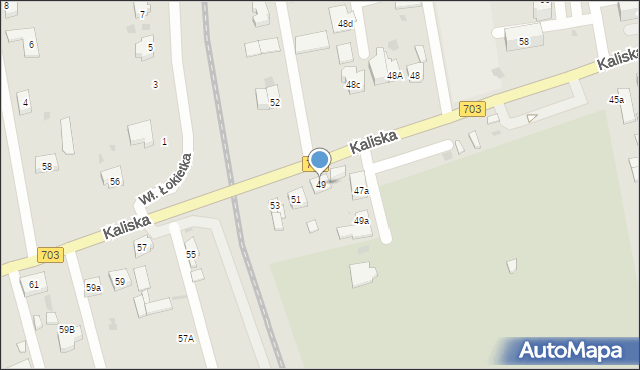 Łęczyca, Kaliska, 49, mapa Łęczyca