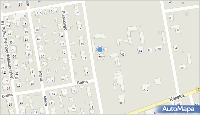 Łęczyca, Kaliska, 70, mapa Łęczyca