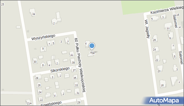 Łęczyca, Kaliska, 70A, mapa Łęczyca