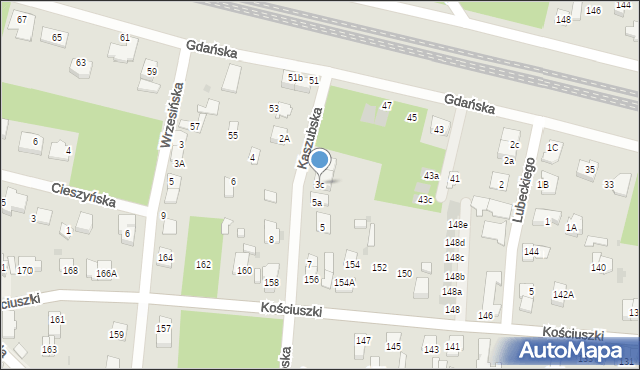 Legionowo, Kaszubska, 3c, mapa Legionowo