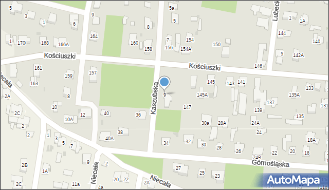 Legionowo, Kaszubska, 9, mapa Legionowo