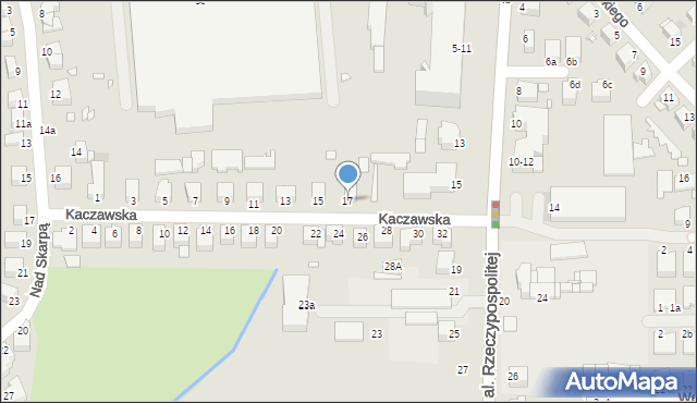 Legnica, Kaczawska, 17, mapa Legnicy