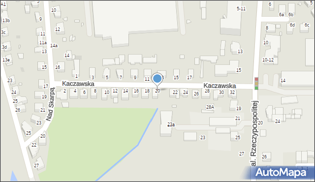 Legnica, Kaczawska, 20, mapa Legnicy