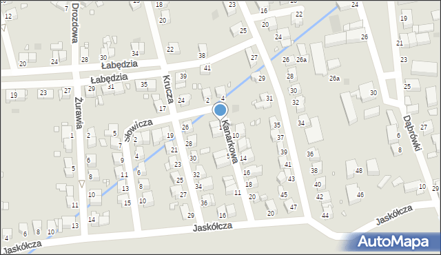 Legnica, Kanarkowa, 1, mapa Legnicy