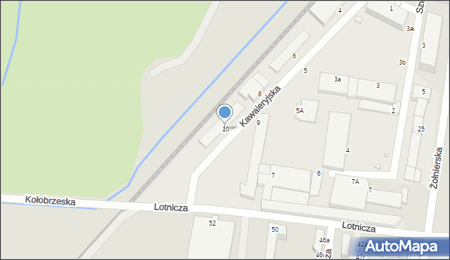 Legnica, Kawaleryjska, 10, mapa Legnicy