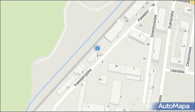 Legnica, Kawaleryjska, 6, mapa Legnicy