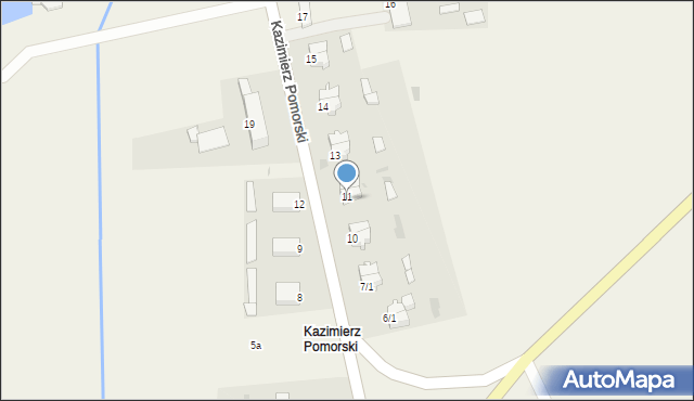Łekno, Kazimierz Pomorski, 11/2, mapa Łekno