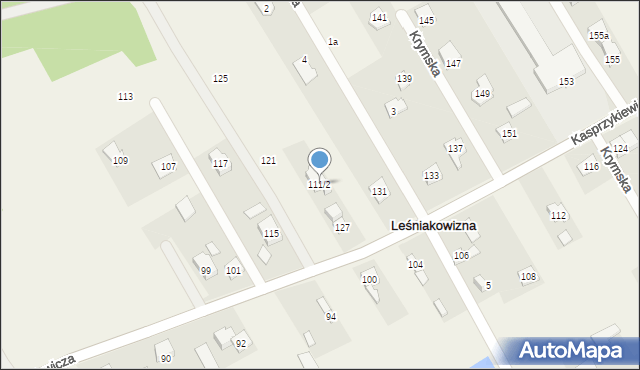 Leśniakowizna, Kasprzykiewicza, 111/2, mapa Leśniakowizna