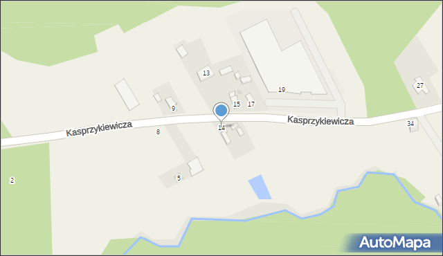 Leśniakowizna, Kasprzykiewicza, 14, mapa Leśniakowizna