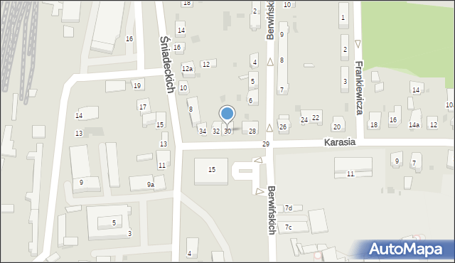 Leszno, Karasia Kazimierza, 30, mapa Leszno