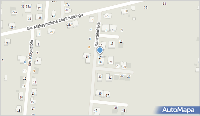 Leszno, Kasztelańska, 17, mapa Leszno