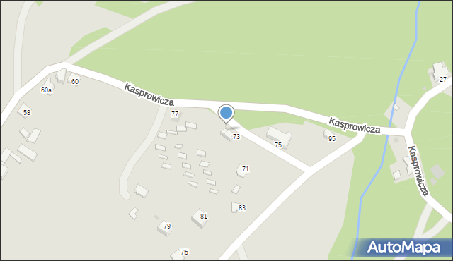 Limanowa, Kasprowicza Jana, 73a, mapa Limanowa